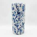 Classic Umbrella Stand Ceramic Round Tall Blue And White Pattern Design