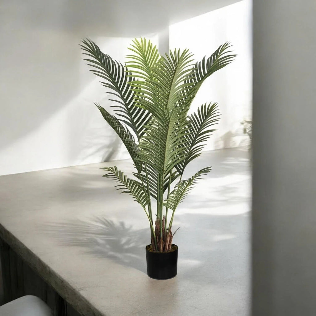 Palm Tree 130cm Large Artificial Fake Tropical Plant in Pot Indoor Outdoor Decor