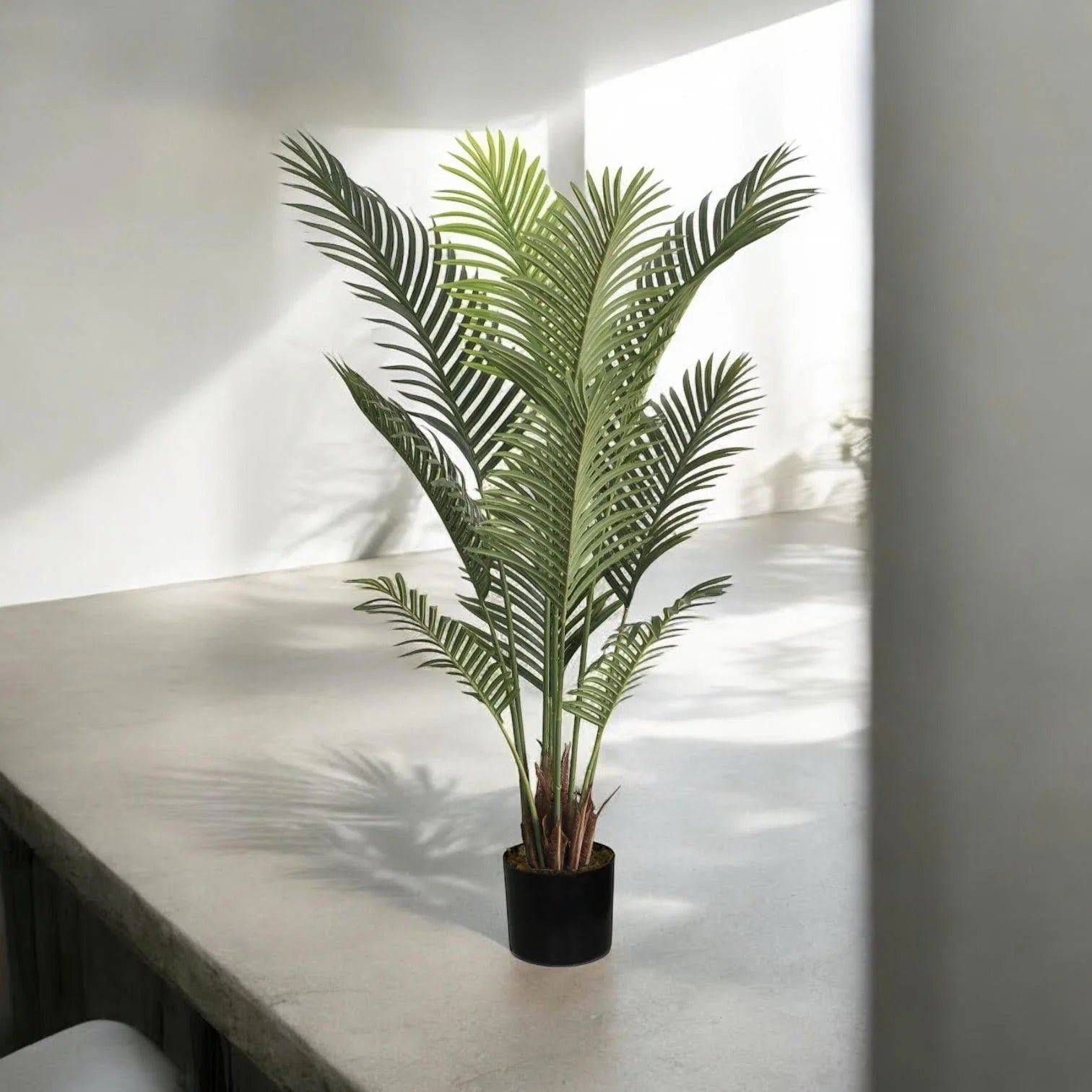 Palm Tree 130cm Large Artificial Fake Tropical Plant in Pot Indoor Outdoor Decor
