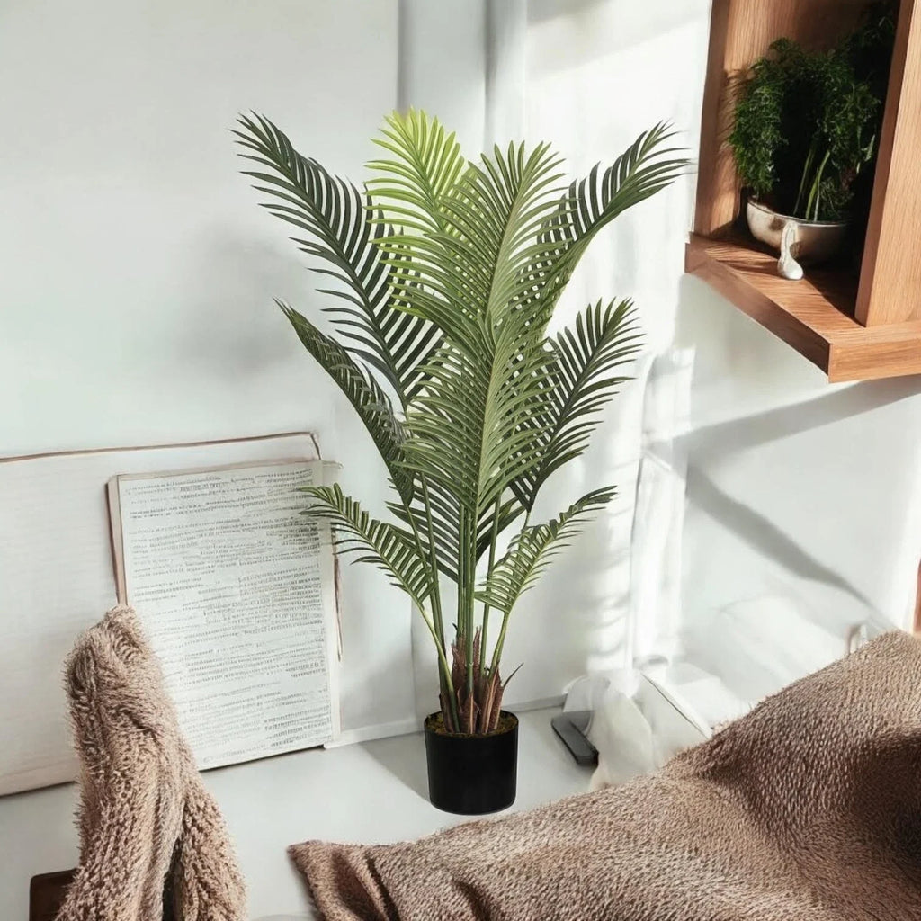 Palm Tree 130cm Large Artificial Fake Tropical Plant in Pot Indoor Outdoor Decor
