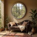 Extra Large Mirror Round Wall All Glass Bevelled Classic Round 120 x 120CM