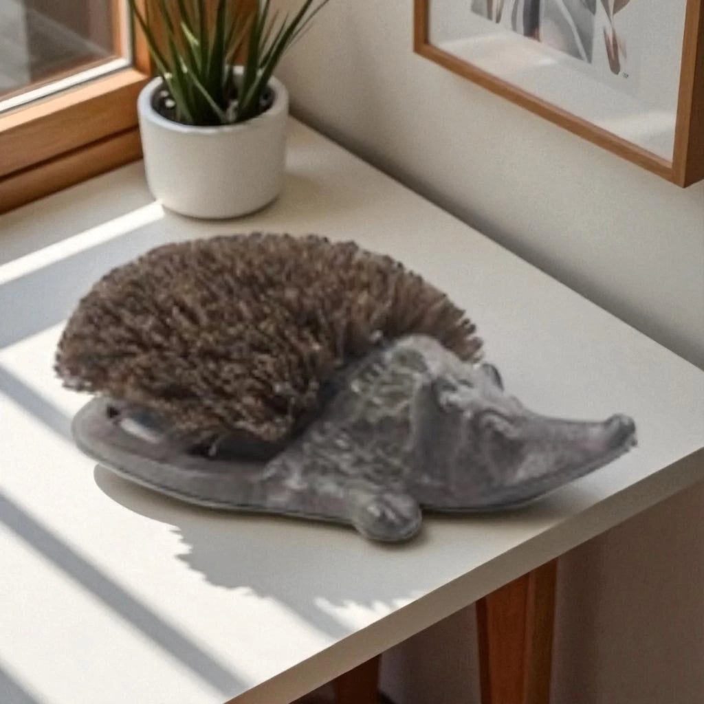 Heavy Duty Cast Iron Hedgehog Boot Brush & Scraper for Wellies & Shoes Home GIft