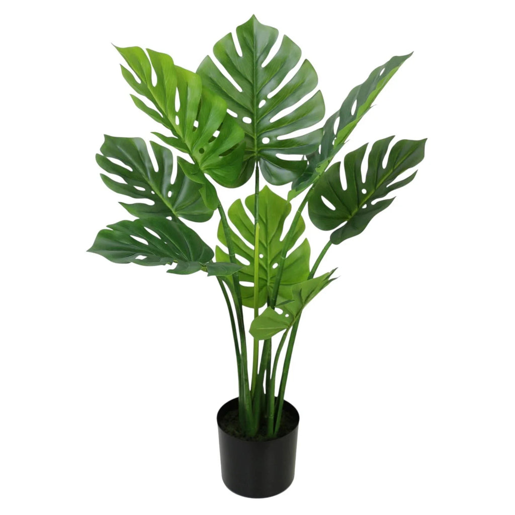 Monstera Bonsai Tree 90cm Large Artificial Fake Tropical Plant Indoor Outdoor