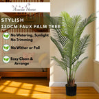 Palm Tree 130cm Large Artificial Fake Tropical Plant in Pot Indoor Outdoor Decor