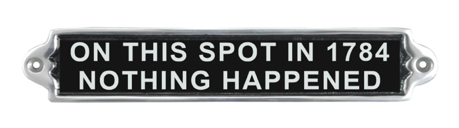 On This Spot Aluminium Cast Iron Door Sign Humorous Gift Wall Decor Sign 20cm