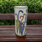 Multi Colour White Umbrella stand Ceramic Round -A Sophisticated Touch for Home