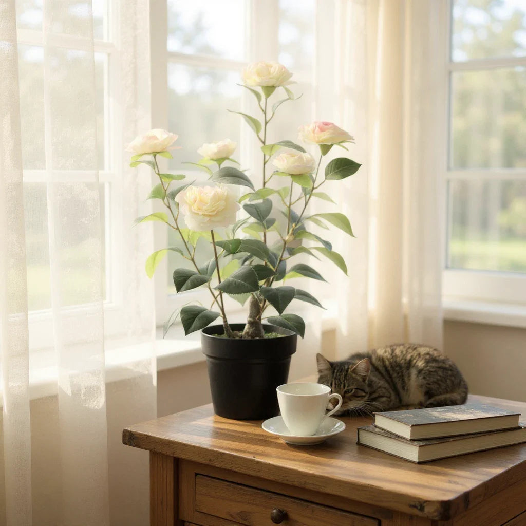 Camellia Plant 58cm Artificial Tree Fake Tropical Plant Indoor Outdoor