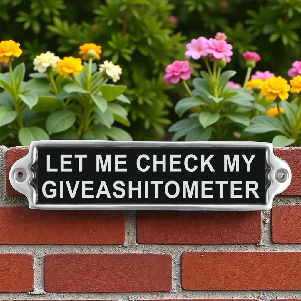 Give a Joke Aluminium Cast Iron Door Sign Humorous Gift Wall Decor Sign 20cm