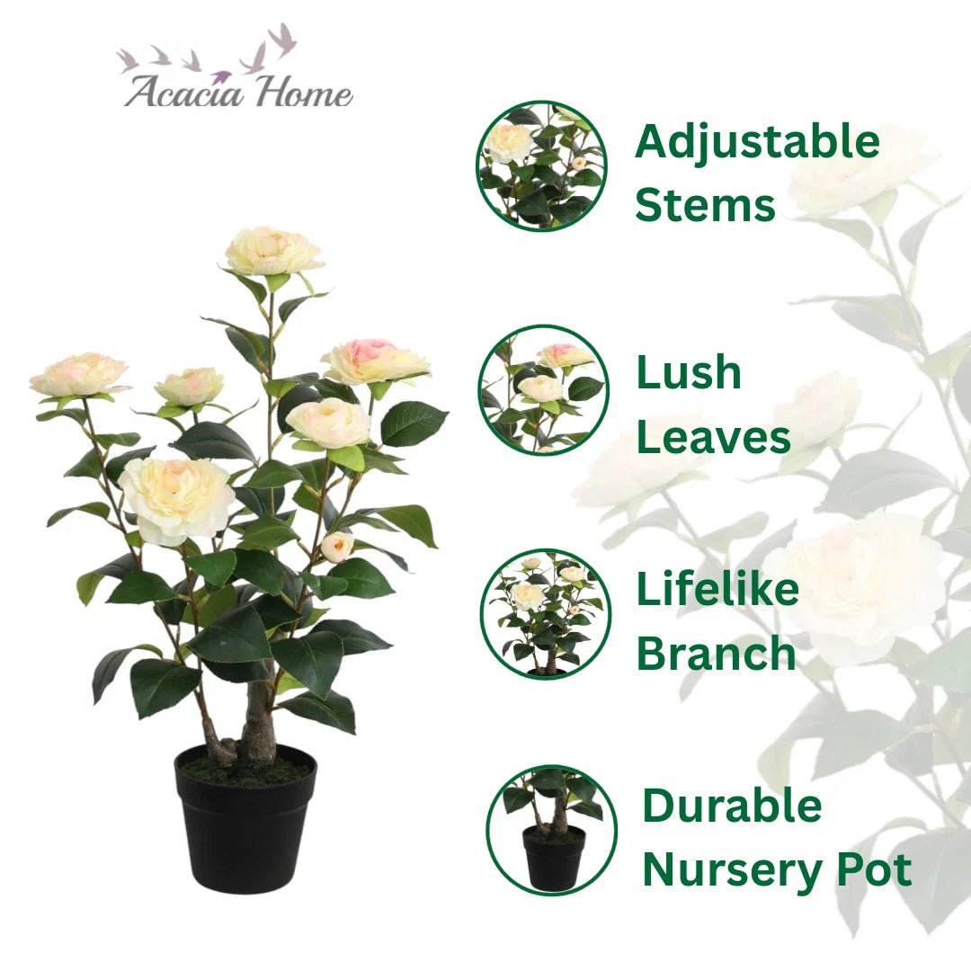Camellia Plant 58cm Artificial Tree Fake Tropical Plant Indoor Outdoor