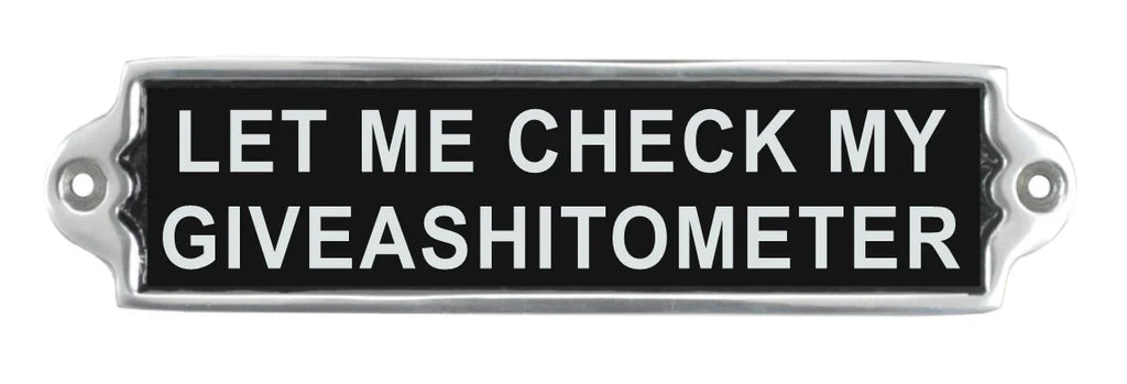Give a Joke Aluminium Cast Iron Door Sign Humorous Gift Wall Decor Sign 20cm