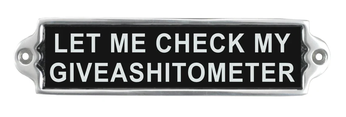 Give a Joke Aluminium Cast Iron Door Sign Humorous Gift Wall Decor Sign 20cm