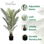 Palm Tree 130cm Large Artificial Fake Tropical Plant in Pot Indoor Outdoor Decor