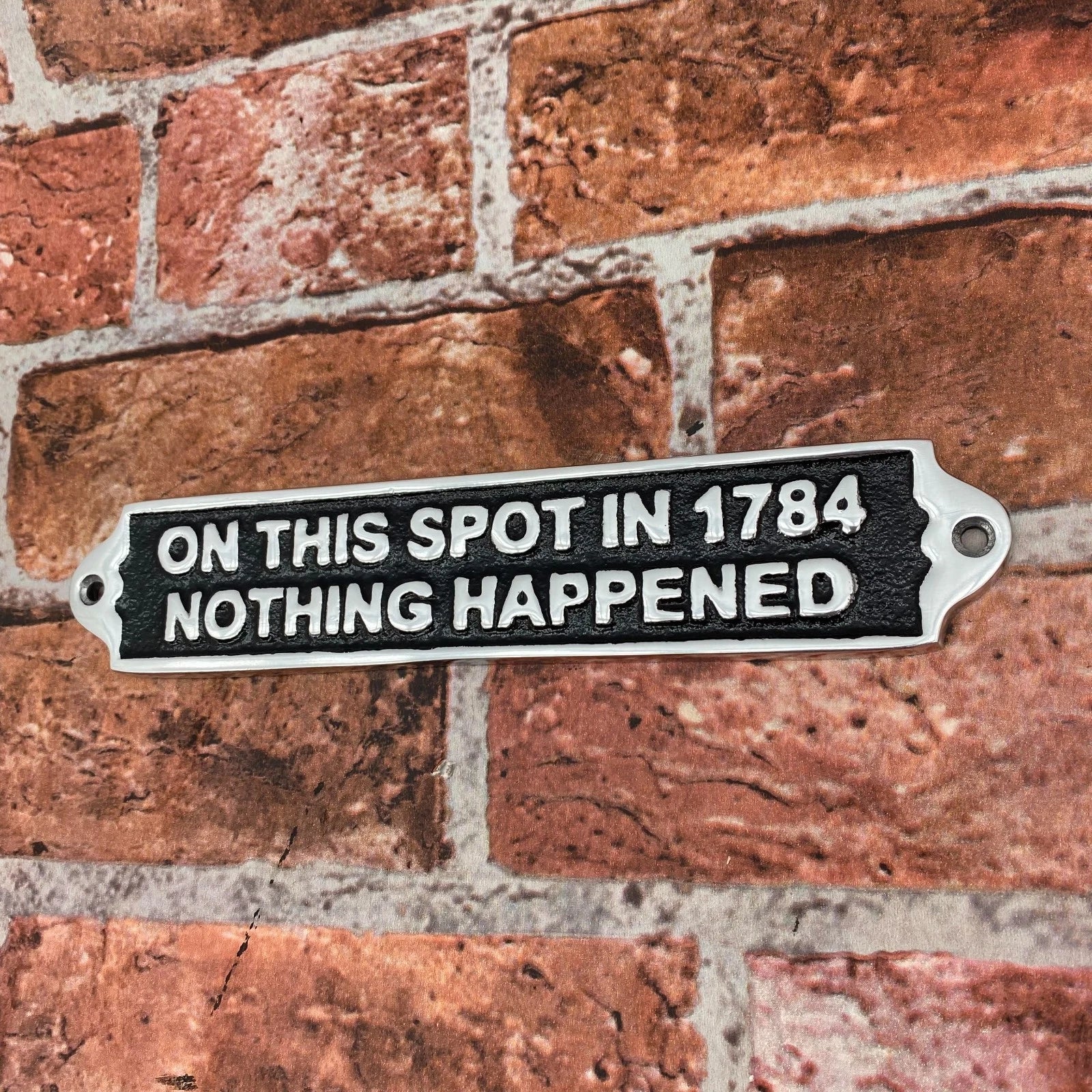 On This Spot Aluminium Cast Iron Door Sign Humorous Gift Wall Decor Sign 20cm