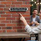On This Spot Aluminium Cast Iron Door Sign Humorous Gift Wall Decor Sign 20cm
