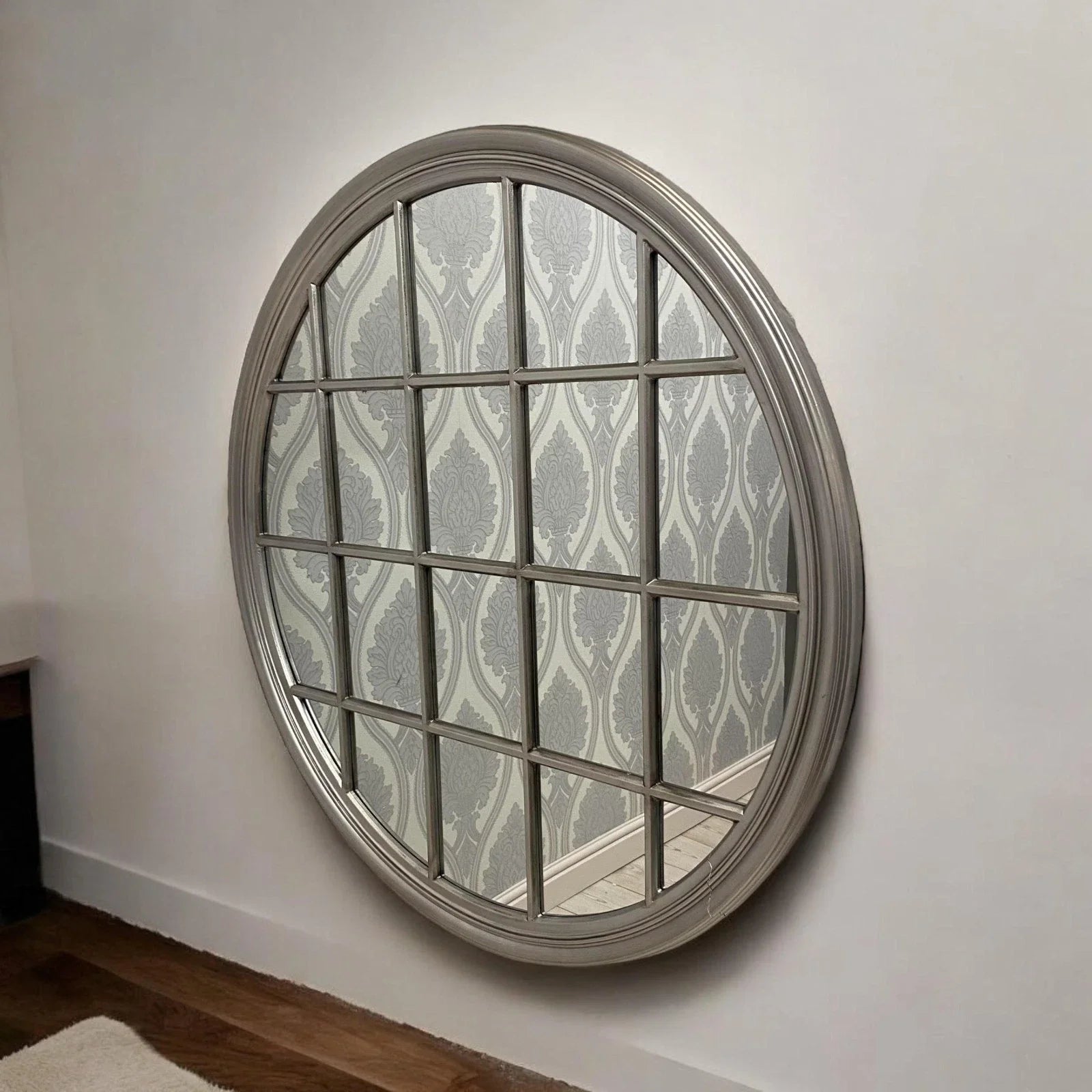 Extra Large Mirror Round Wall All Glass Bevelled Classic Round 120 x 120CM