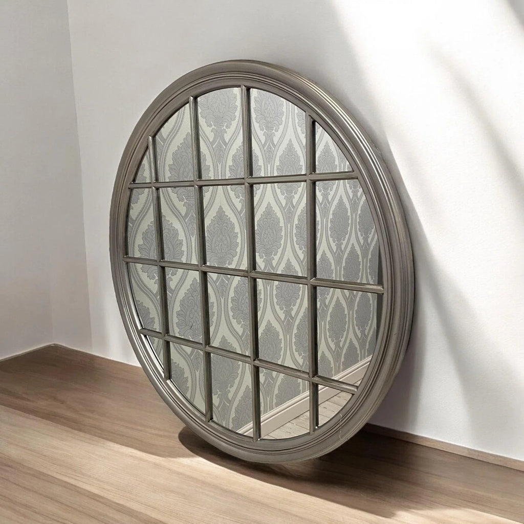 Extra Large Mirror Round Wall All Glass Bevelled Classic Round 120 x 120CM