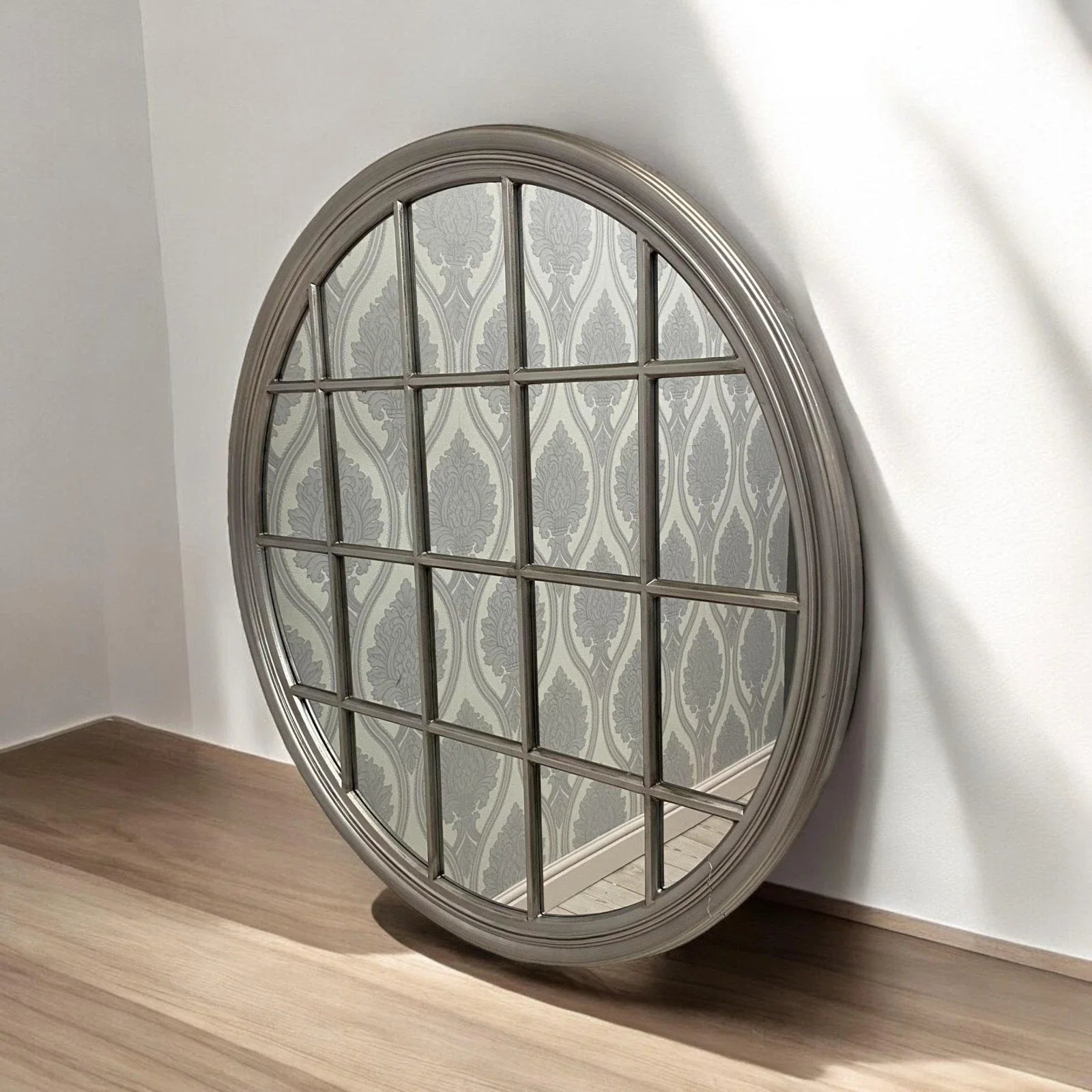 Extra Large Mirror Round Wall All Glass Bevelled Classic Round 120 x 120CM