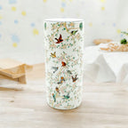 Ceramic Umbrella Stand Bird Print Design Round Office, Home Decor Classic