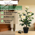 Camellia Plant 58cm Artificial Tree Fake Tropical Plant Indoor Outdoor