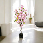 Pink Cherry Tree 120cm Large Artificial Fake Tropical Plant Pot Indoor Outdoor