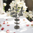 Flower Shaped Candelabra Candle Holder Silver Metal Home Art Deco Gift 57cm