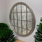Extra Large Mirror Round Wall All Glass Bevelled Classic Round 120 x 120CM