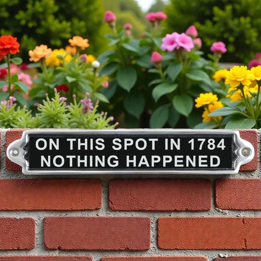 On This Spot Aluminium Cast Iron Door Sign Humorous Gift Wall Decor Sign 20cm