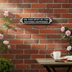 On This Spot Aluminium Cast Iron Door Sign Humorous Gift Wall Decor Sign 20cm