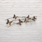 Butterfly Candle Holder Gold Wall Mounted Metal Home Art Deco Gift 67cm