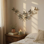 Butterfly Candle Holder Gold Wall Mounted Metal Home Art Deco Gift 79cm