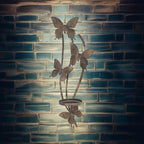 Butterfly Candle Holder Gold Wall Mounted Metal Home Art Deco Gift 45cm