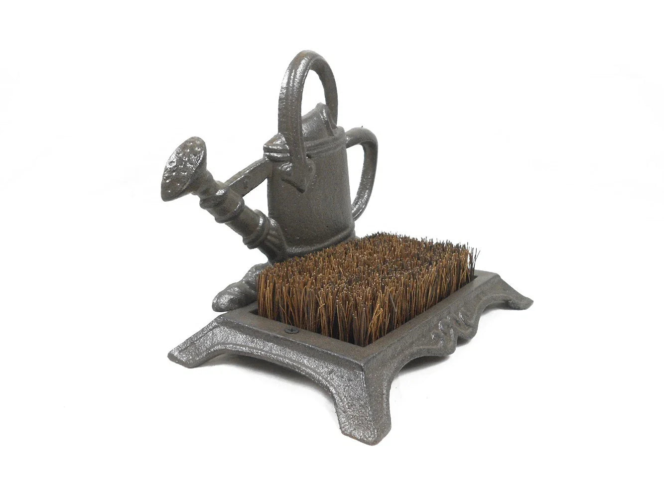 Cast Iron Watering Can Boot Brush Shoe Scraper Heavy Duty Muddy Shoes Wellies