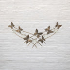 Butterfly Candle Holder Gold Wall Mounted Metal Home Art Deco Gift 79cm
